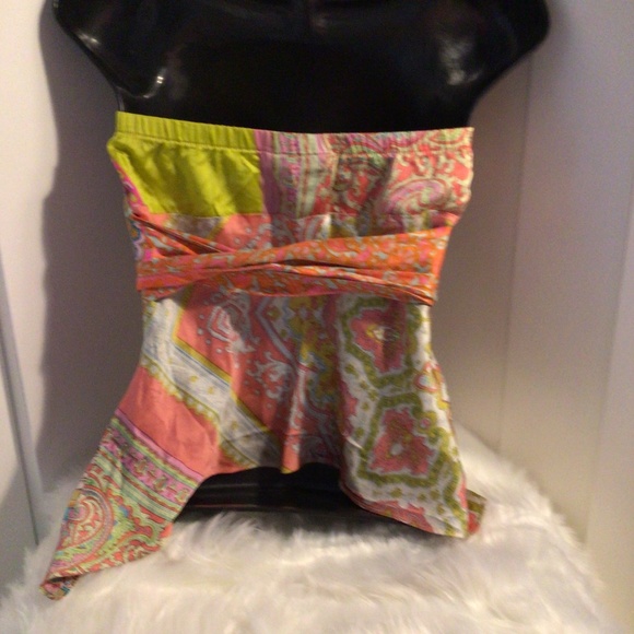 Alice & Trixie Strapless Silk Tube Top with Sash XS - Picture 3 of 13